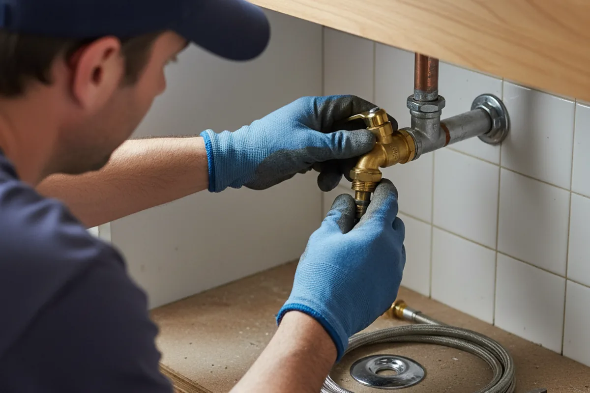 Shutoff valve and fitting work during Repiping in Burlington